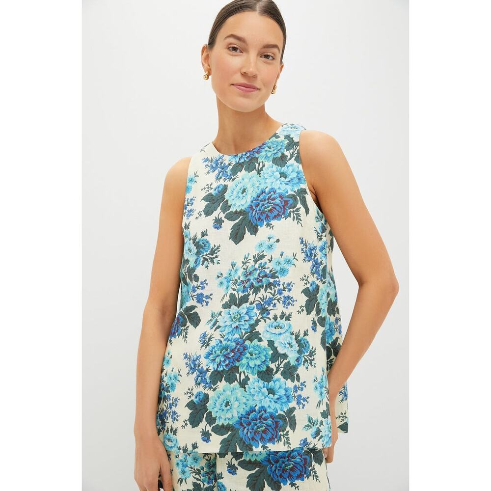 TUCKERNUCK Wild Zinnia Linen Elianna Tunic Top Size L NWT Retail $168 Tuckernuck